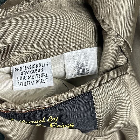 Vintage Culwell & Son Wool Blazer Sport Coat Mens 42R Green Gold Button 80s - Picture 7 of 16